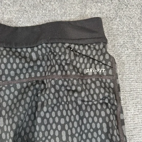 Nike Dri-Fit‎ Tights Womens Medium Black Run Fast Live Fearless Spotted Workout - Picture 8 of 15